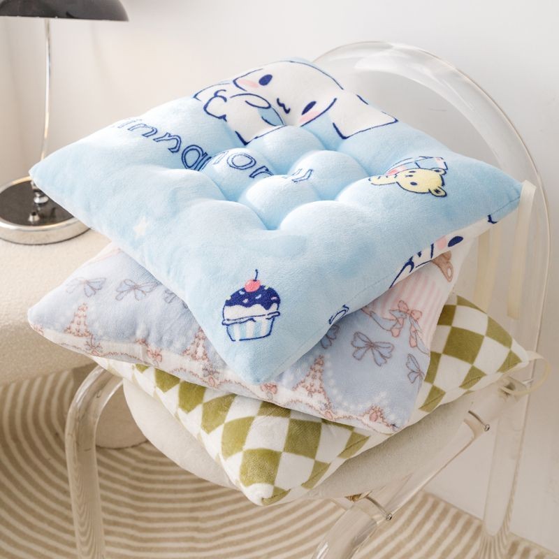 เบาะรองนั่ง ขนาด40x40cm เบาะรองนั่งทรงสีเหลี่ยม สีสันสดใส หนานุ่มนั่งสบาย ลายการ์ตูนน่ารัก สําหรับตกแต่งบ้าน - รูปที่ 5