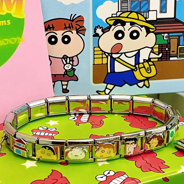 Crayon Shin-Chan รูปแบบโมดูลสร้อยข้อมือการ์ตูน Animation สินค้า DIY เย็บชายหญิงคู่ Girlf