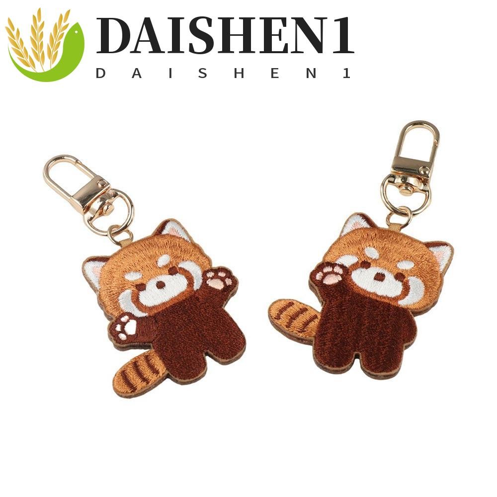 Daishen1 Red Panda Keyrchaind, การ ์ ตูนสร ้ างสรรค ์ Kawaii สัตว ์ จี ้ , ตลกนุ ่ มแฟชั ่ น Sleep Red Panda เย ็ บปักถักร ้ อยจี ้ กระเป ๋ าแขวน