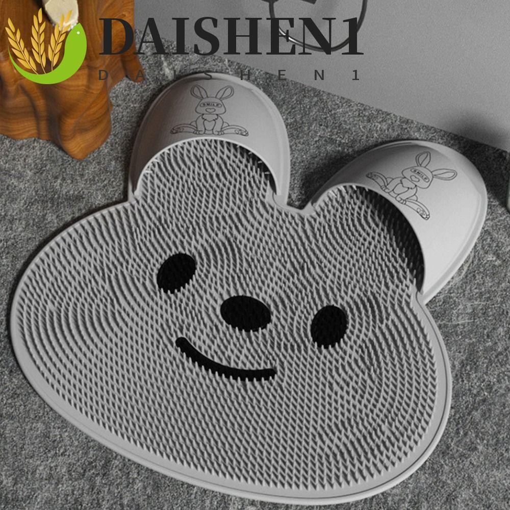 เสื่อขัดเท้าอาบน้ํา DAISHEN1, แผ่นรองอาบน้ํานวดสร้างสรรค์น่ารัก,|เสื่อขัดเท้ากันลื่นรูปกระต่ายในครัวเรือนล้างทําความสะอาดได้ถูสิ่งประดิษฐ์เท้า
