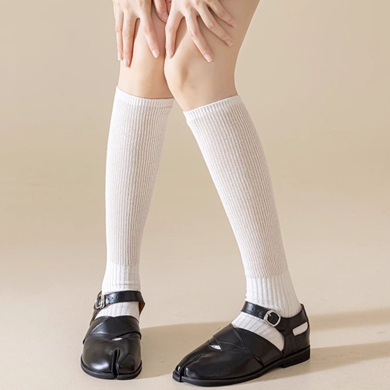 1 คู่สีทึบถักแยก Toe ถุงน่องผ้าฝ้ายสบายสองถุงเท้า Harajuku Unisex Tabi ถุงเท้าอุปกรณ์เสริม