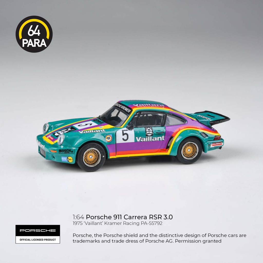 PARA64 1:64 1974 Porsche 911 3.0 RSR 'Vaillant' w/ photo-etched wheels PA-55792