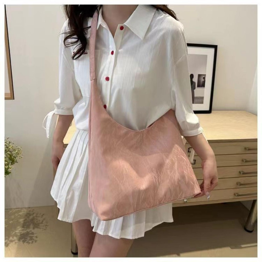 【พร้อมส่ง】miss bag fashion1 กระเป๋าสะพายข้าง กระเป๋าถือ สะพายไหล่ กระเป๋าหนัง แฟชั่นสไตล์เกาหลี