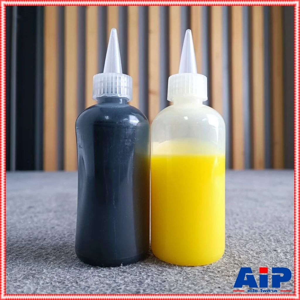 สีเหลือง+ดำ กาวคอวอยซ์ ทนความร้อนสูง a+b ติดคอวอยล์ เหลือง+ดำ กาวซ่อมลำโพง อัตราส่วน1:1 เอไอ-ไพศาล