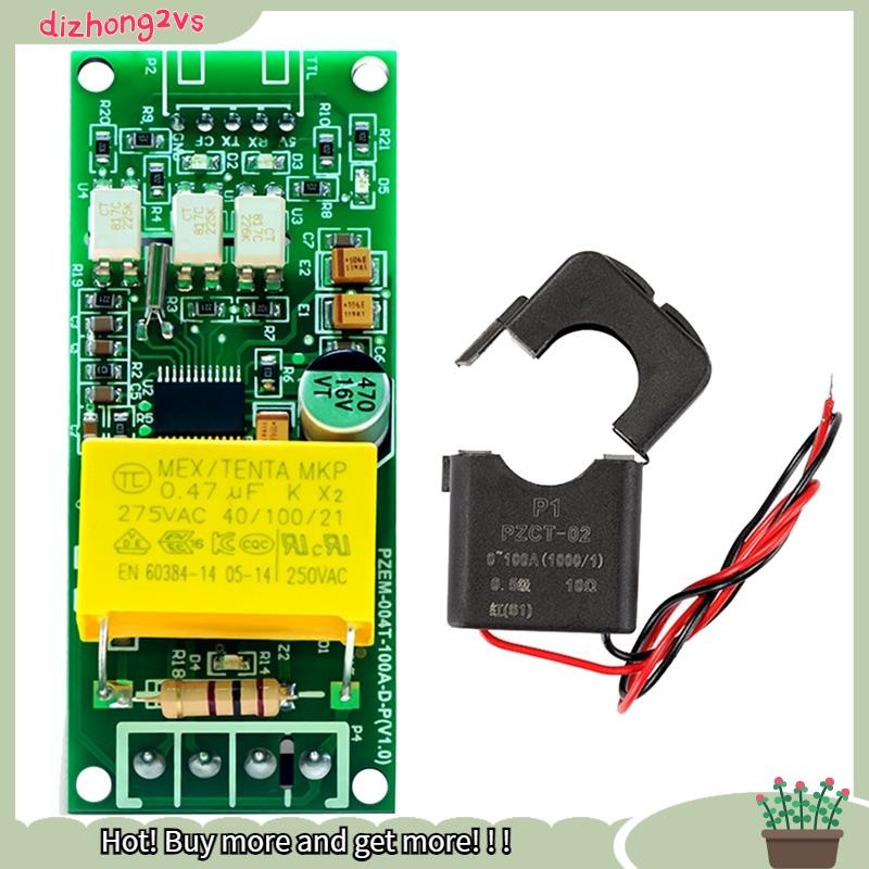 [dizhong2vs]เปลี่ยน 100A PZEM 004T Wattmeter + เปิด CT Kwh เมตรโวลต์ Amp โมดูลทดสอบปัจจุบันสําหรับ T