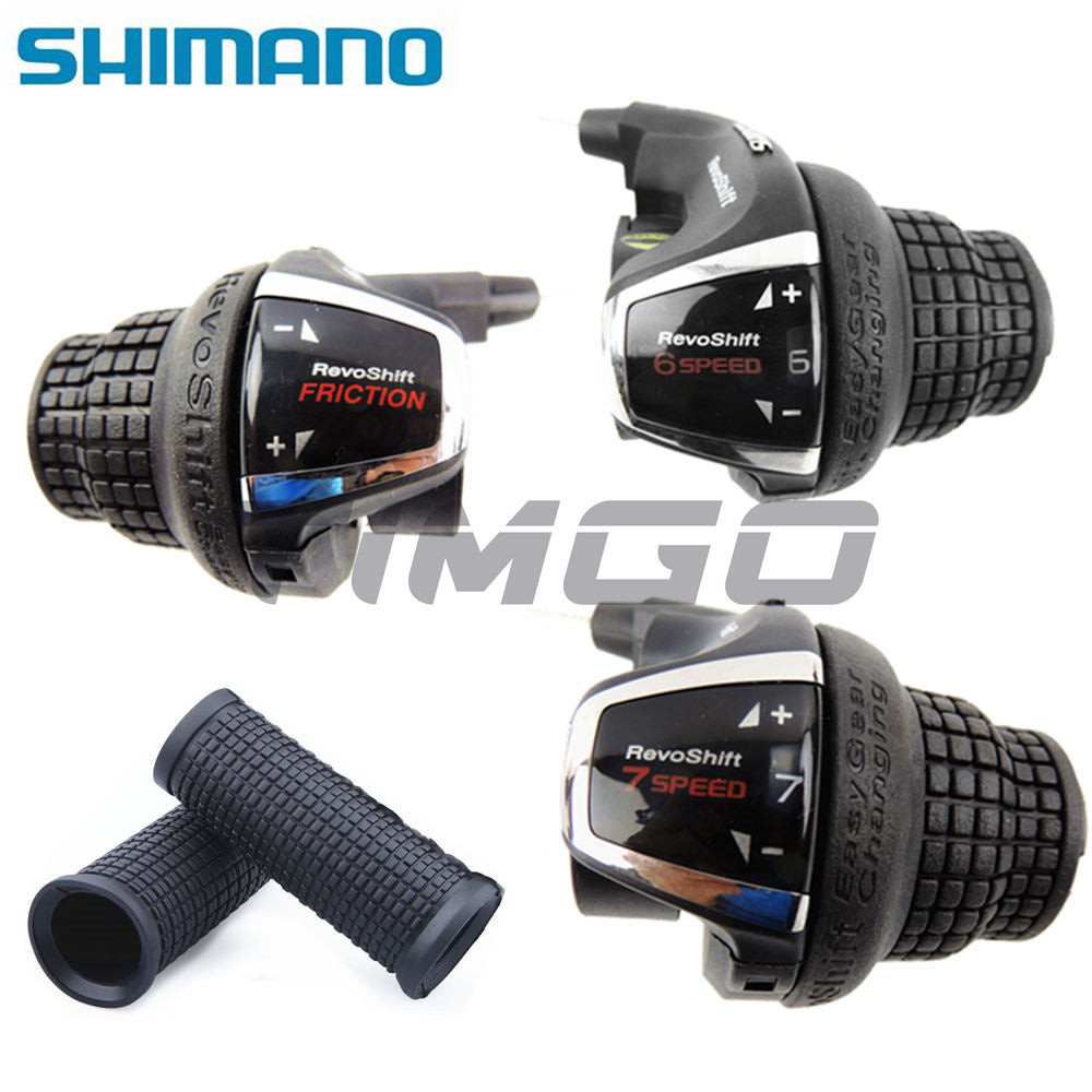 Shimano Tourney MTB Commuter Bike SL-RS35 36/7 Speed Shifter Gear Grip Twist Lever REVOSHIFT พร้อมสายเคเบิลด้านใน