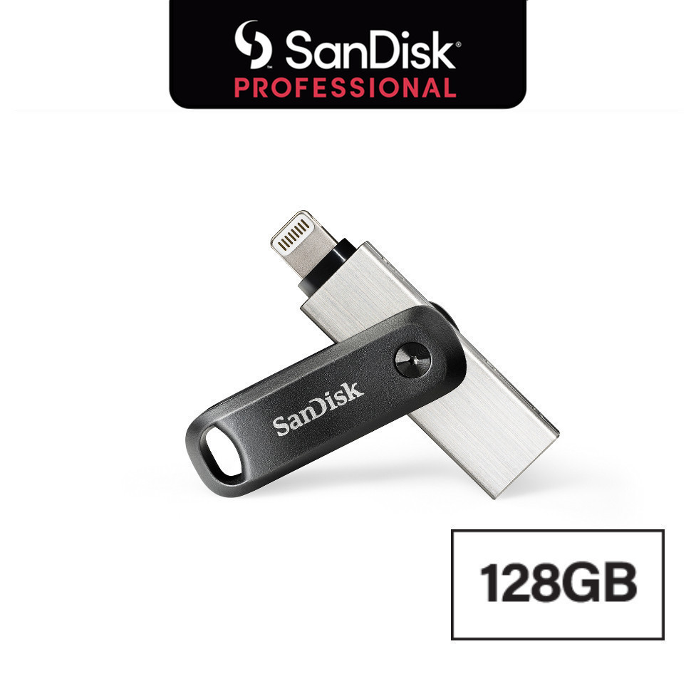 Sandisk iXpand Flash Drive Go 128GB (SDIX60N-128G-GN6NE) iPhone14 ,iPhone13 ,iPhone12,iPhone11