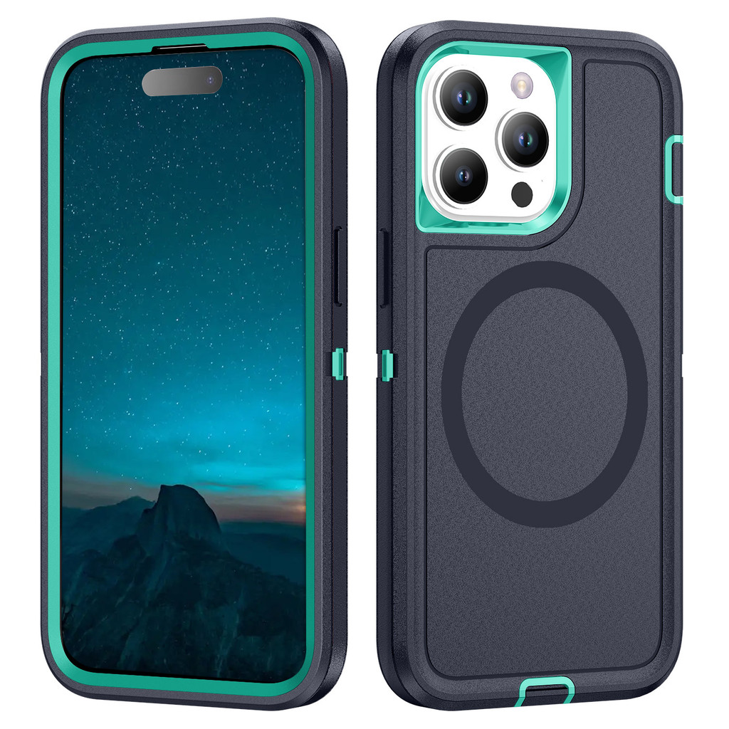 Defenderกรณีแม่เหล็กสําหรับiphone 16 15 14 Plus 13 &สําหรับiPhone 16 15 14 Pro Maxกรณี, 3 ชั้นFull Body Heavy Dutyป้องกันกันกระแทกกันฝุ่นฝาครอบโทรศัพท์