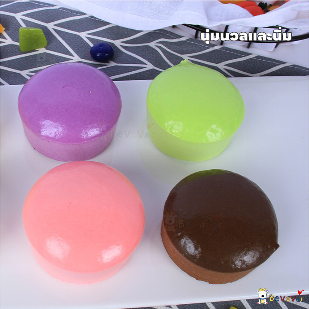 BEVAVAR ของเล่น ของเล่นบีบอัด ขนมปังสร้างสรรค์ สกุชชี่ สุ่มบีบได้ คลายเครียด - รูปที่ 2