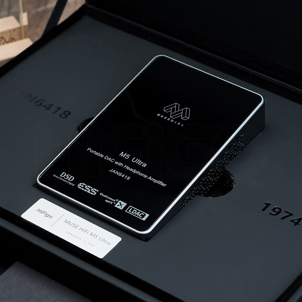 Musehifi M5 Ultra Hi-Res แบบพกพาบลูทูธ USB DAC & AMP QCC5125 ชิปเซ็ตสูญญากาศหลอดจอแสดงผลเครื่องขยายเสียงหูฟัง