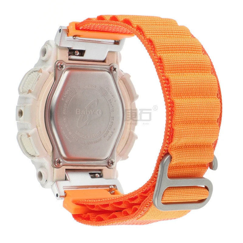 Alpine Loop Strap สายนาฬิกาสําหรับ Casio BABY-G BA-100 BA-110 111 112 113 125 GM-S110 BG-6900 BG-690