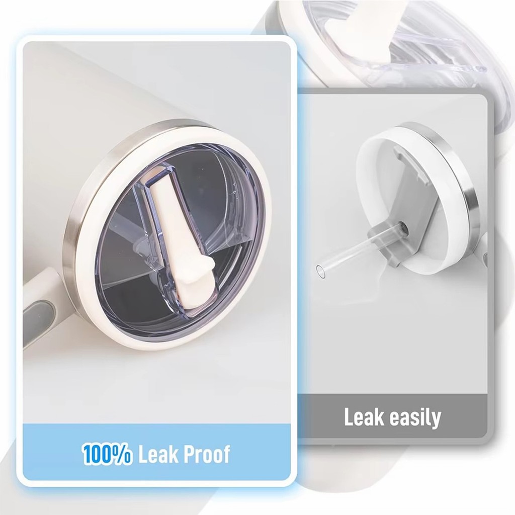 ร้านคนไทย! ฝาปิดแก้วน้ำเยติ 40 oz ฝาปิดพลาสติก 40 ออนซ์ กันฝุ่น พร้อมหลอดดูดน้ำ - รูปที่ 5