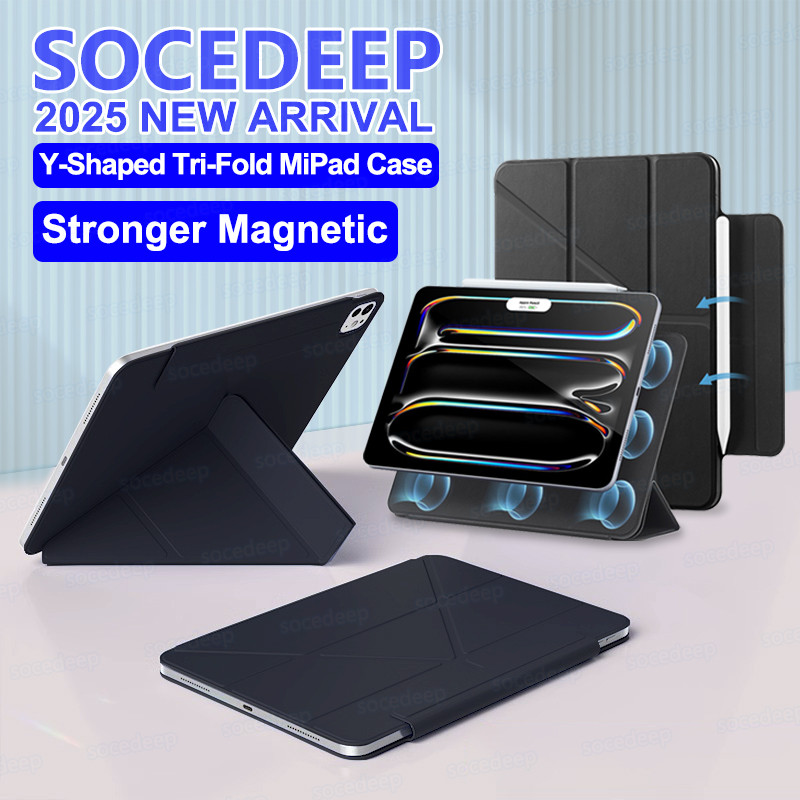 Socedeep สําหรับ Xiaomi MiPad 7 Pro 11.2 MiPad 6 Pro 11 นิ้ว MiPad 6s Pro 12.4 นิ้ว 2024 Muilt-พับกร