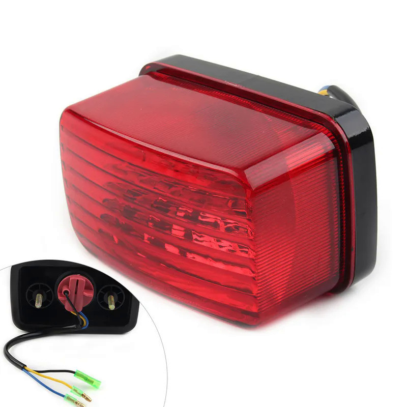 Mo Motorbike Brake Light Rear Taillight Red Lens Bulb For Yamaha Banshee Blaster 2002 2003 2004 2005