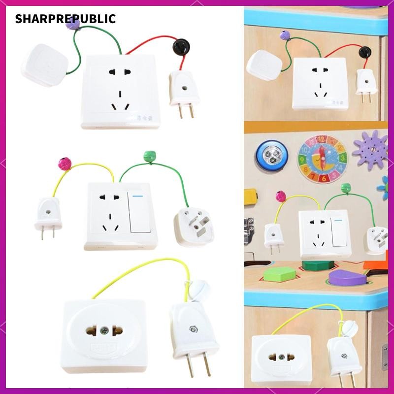 [Sharprepublic] Busy Board Part Sensory Board Outlet พร้อมปลั๊ก, ของเล่นการเรียนรู้ทางประสาทสัมผัส, ของเล่นกระดานกิจกรรมสําหรับเด็ก, ชายหญิง