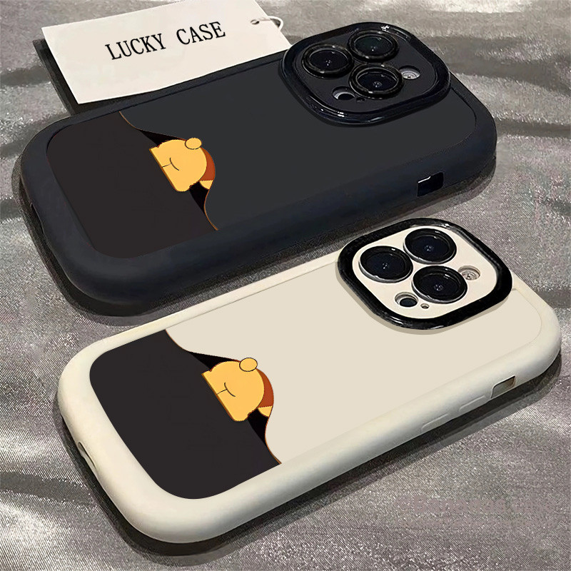 น่ารักหมีพูห์ก้นรูปแบบเคสโทรศัพท์เข้ากันได้สําหรับ ไอโฟน 15 13 14 12 11 16มือโปร X เอ็กซ์อาร์ Xs สูงสุด 7/8 บวก กับ2020 รวมทุกอย่างซิลิโคนอ่อนนุ่มป้องกันการตกเคสโ
