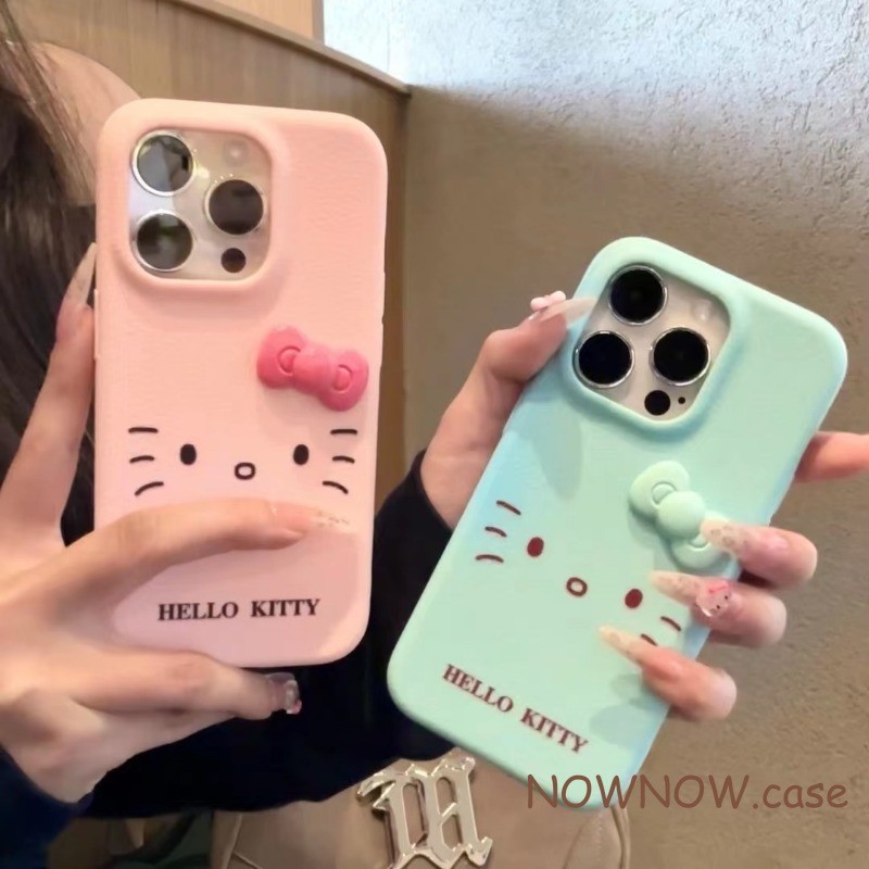 Iphone 16 15 14 13 12 11 Pro Max X XR XS Max 7 8 Plus INS การ์ตูนน่ารัก HelloKitty DIY dermatoglyph คู่เคสโทรศัพท์ Soft cove