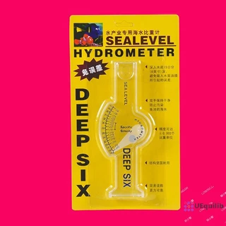 Uequilib ความแม่นยําสูงน้ําทะเล Hydrometer ปลาอัตโนมัติ Hydrometer โปร่งใสเครื่องวัดความเค็มใหม่