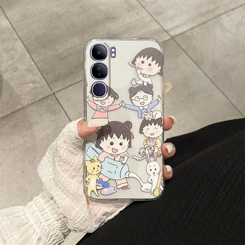 ใหม่การ์ตูนปลอก VIVO Y200 5G / Y19S / V40Lite 4G 5G / V40 PRO เลนส์ฝาครอบป้องกันแฟชั่นน่ารักซิลิโคนน