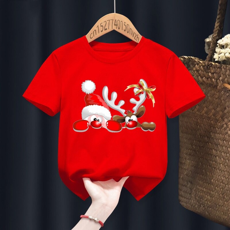 (จัดส่งตลอด 24 ชั่วโมง)KIDS PRINCESS เสื้อยืด พิมพ์ลายกวางน่ารัก สีขาว แฟชั่นฤดูร้อน สําหรับเด็กผู้ชาย และเด็กผู้หญิง