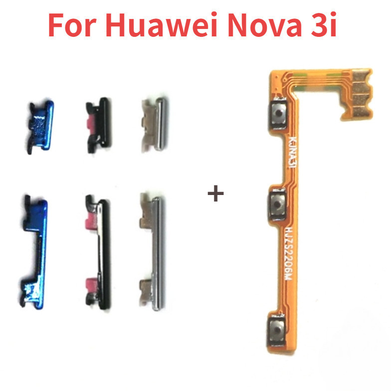 Huawei Nova 3i เปิดปุ่มปรับระดับเสียง flex สําหรับ Huawei Nova 3i Up Down ปุ่มกุญแจด้านข้าง Flex Cable