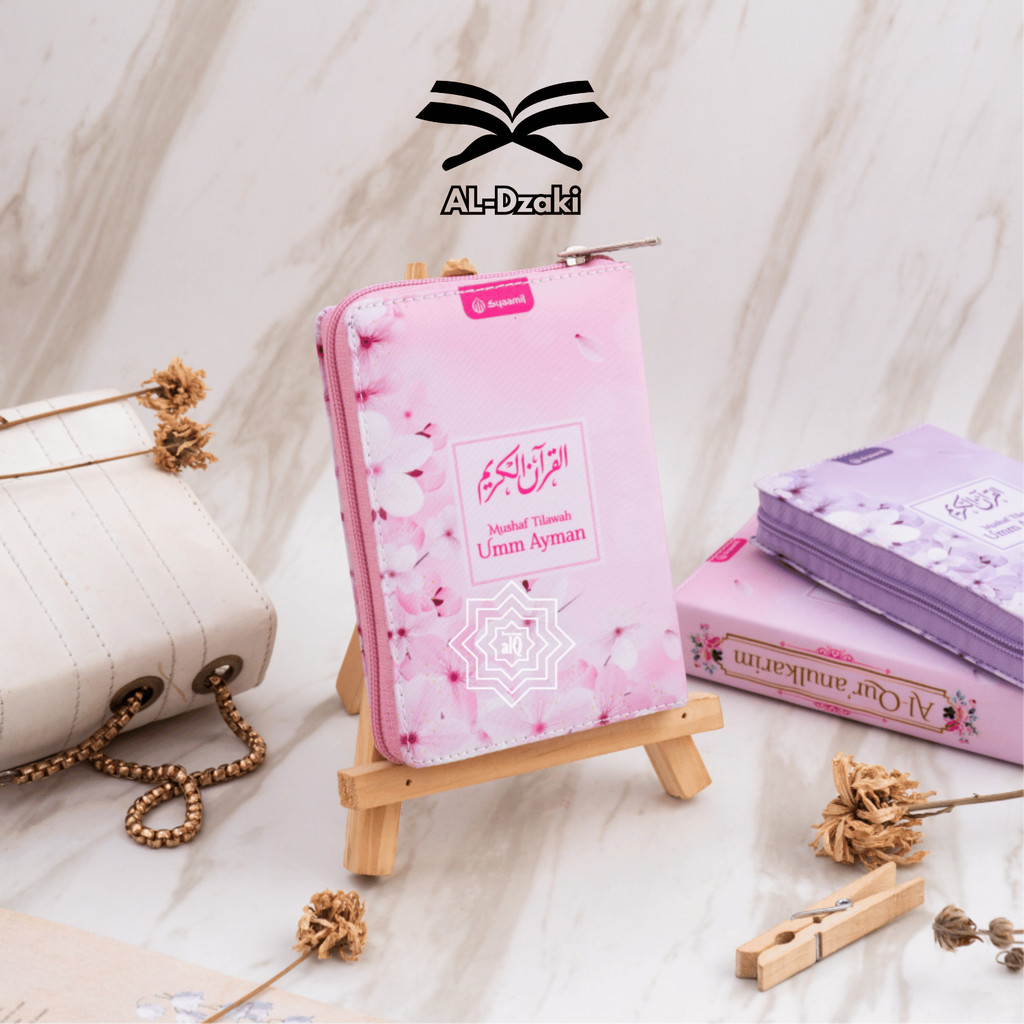 Al-Dzaki Al-Quran Memorization Tilwah Mushaf Umm Ayman แปลซิป Al-Quran Pink Yasmina Syaamil
