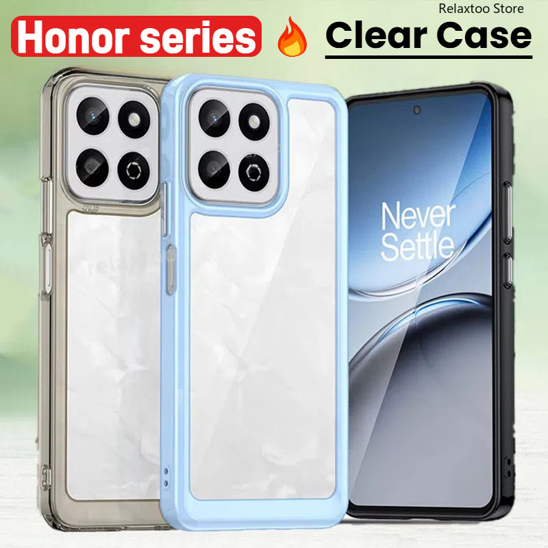 ปลอกใสสําหรับ Honor X9 X8 B X7 CA X7C X7A X8A X8B X9A X9B X9C HonorX9A HonorX9B HonorX9C 4G 5G อะคริลิกันกระแทกปกหลังเคสโทรศัพท์โปร่งใส