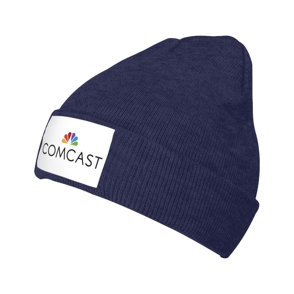 HOT Comcast โลโก้สกี Hip-Hop หมวกยืดหยุ่นอุ่น Topi Streetwear หมวกถัก Unisex หมวก Roll Up Edge หมวกอ