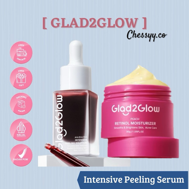 Glad2glow AHA BHA PHA INTENSIVE PEELING SOLUTION | Glad2glow PEACH RETINOL MOISTURIZER