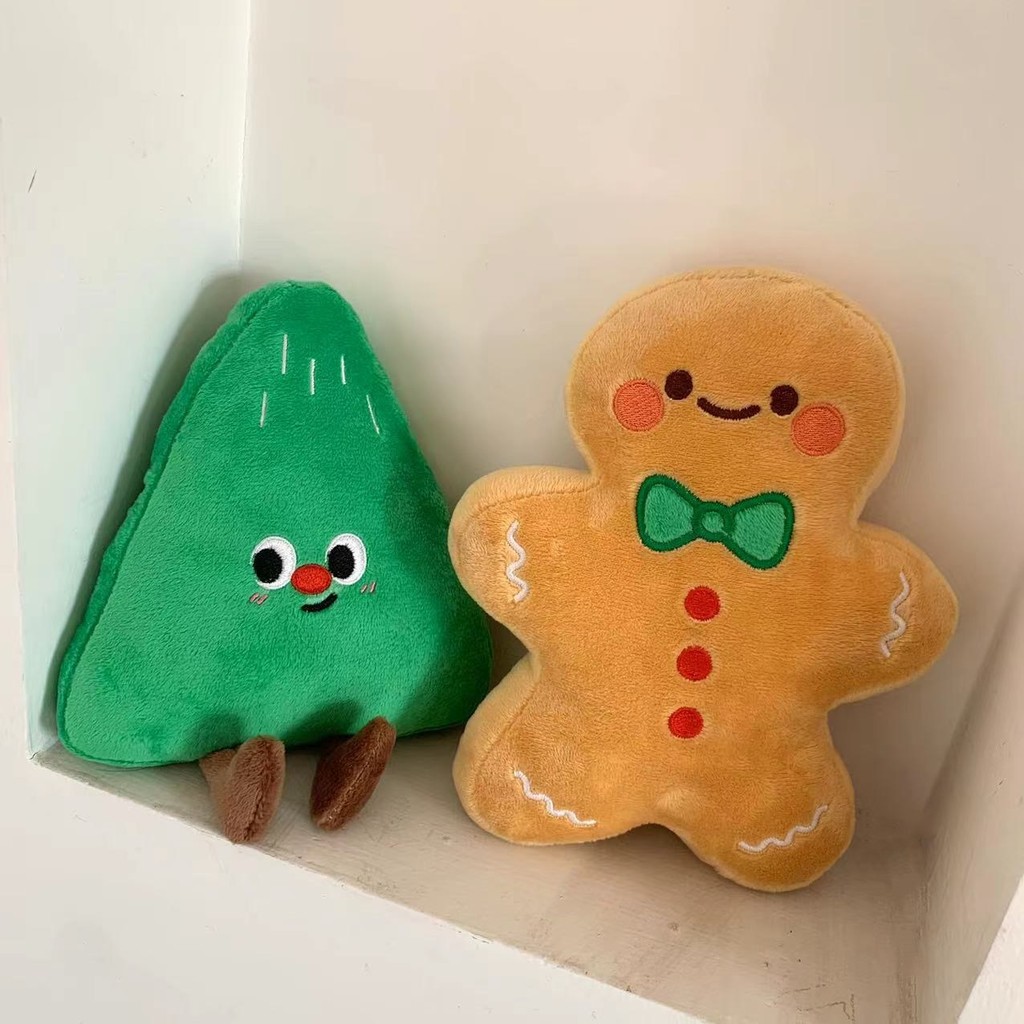 ของขวัญคริสต์มาส Cookie Man Gingerbread Man Christmas Tree Plush Doll Small Doll
