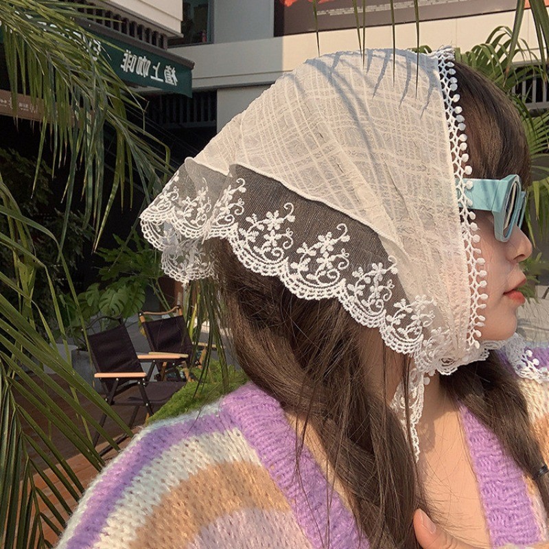 ที่คาดผมหวานตาข่ายขนาดใหญ่สําหรับสุภาพสตรีสวมผ้าพันคอผมหวานและน่ารักเครื่องประดับผมแฟชั่น - รูปที่ 3