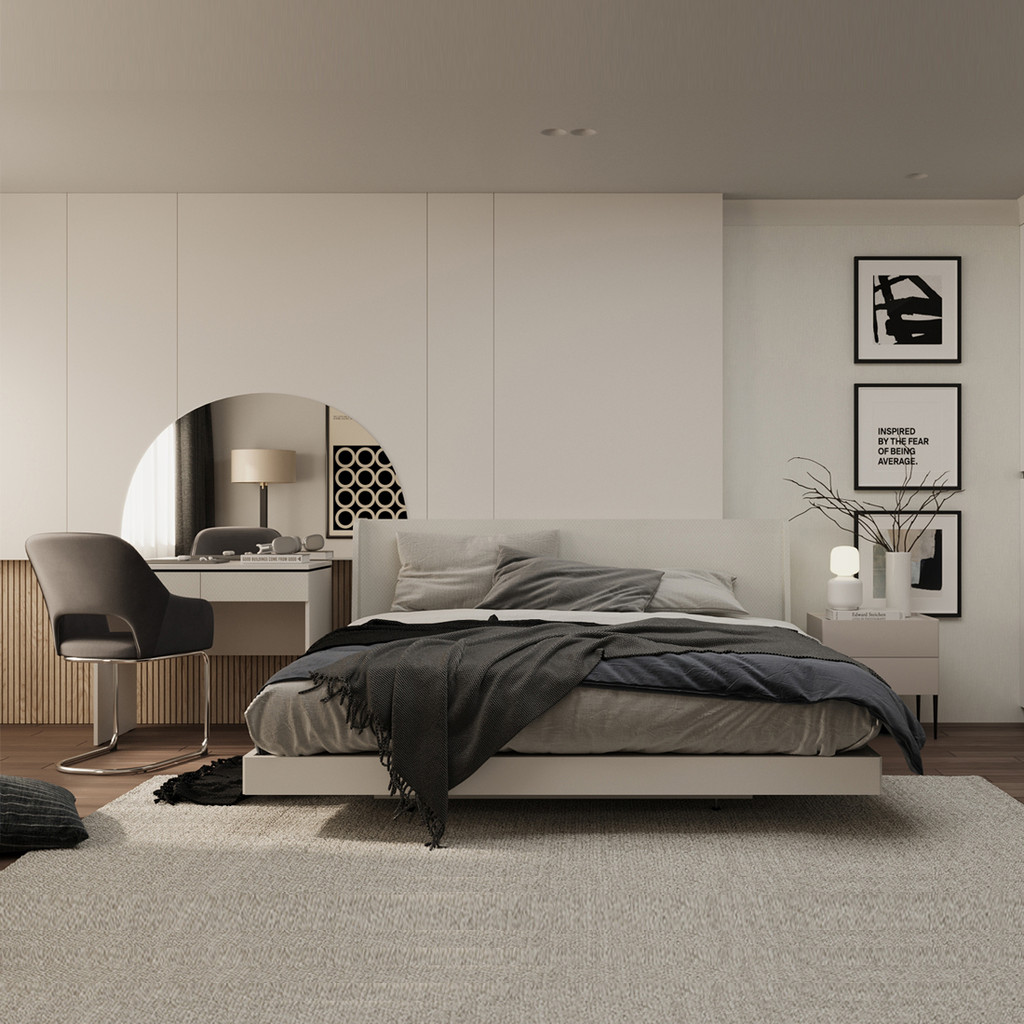 SB Design Square เตียงขนาด 5 ฟุต รุ่น Keith สีขาว (162x210x93 ซม.) แบรนด์ SB FURNITURE
