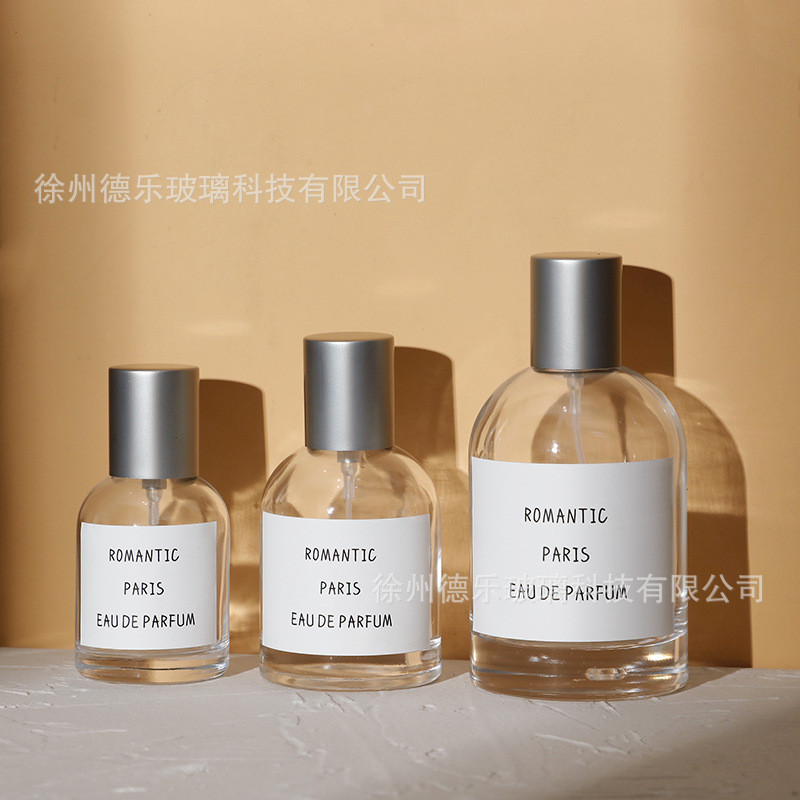 Popular#30ml 50ml 100ml Perfume Bottle Transparent Simple Glass Perfume Packing Bottle15mm Mouth Bay
