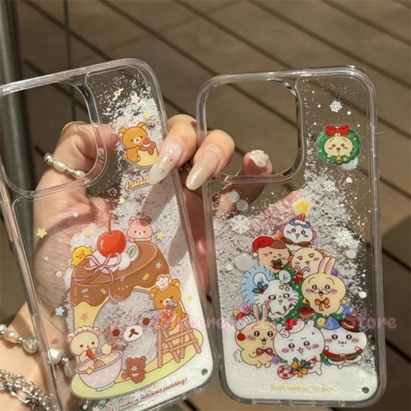 ใช้งานร่วมกับสําหรับ iPhone 16 11 12 13 15 14 Plus Por Max Xs Max Xs Xr 7 8 Plus Jiyakawa Snowflake Sand Shell นุ่มฝาครอบโทรศัพท์ป้องกัน