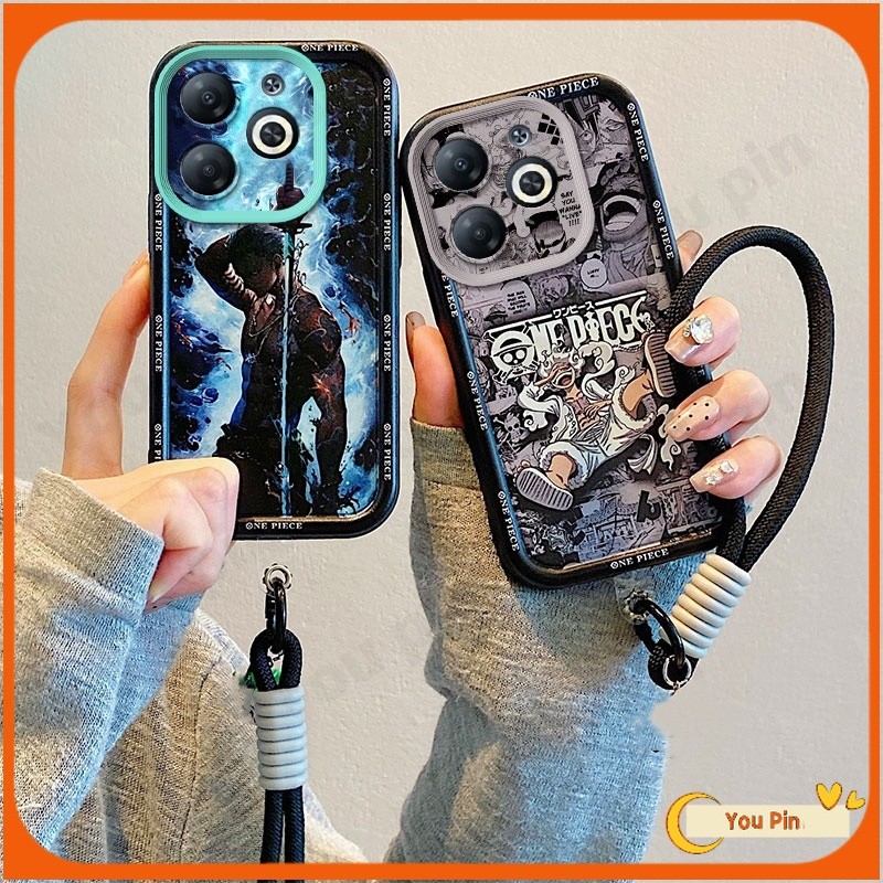 กรณีฟรีเชือกเส้นเล็กสําหรับ Infinix Smart 8 9 Pro Plus HD 7 6 Hot 40i 50i 40 Pro 30 Play 30i 20 20i Play Pro หมายเหตุ 12 G96 30 Pro กรณีปลอก TPU การ์ตูนเคสโทรศัพท์
