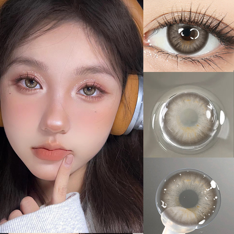 (COD)คอนแทคเลนส์สีรายวัน เลนส์ราคาถูก คอนแทคเลนส์ตาโตสีน้ำตาล 14.5mm มีอายุ 1 ปี จัดส่งฟรี