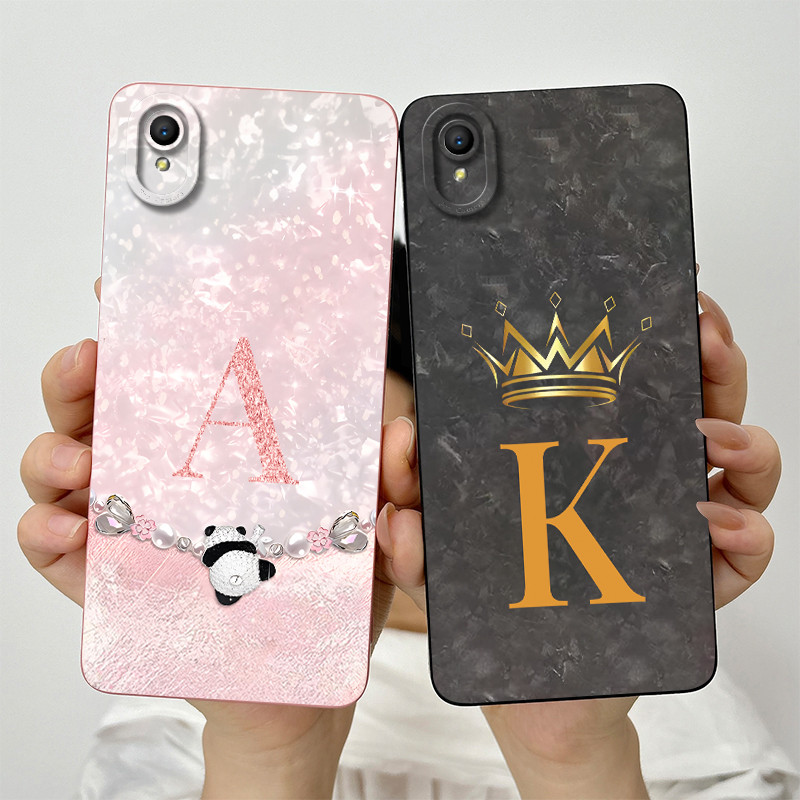 สําหรับ OPPO A37 A37f A37m A37fw Neo9 กันกระแทกเต็มกล้องป้องกันเคสโทรศัพท์ OPPOA37 แฟชั่นมงกุฎตัวอักษรสแควร์ซิลิโคนอ่อนนุ่มกรณี