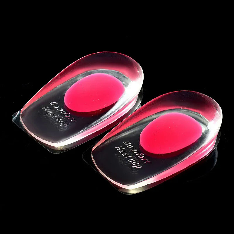 New 2pcs Soft Silicone Gel oles for Heel Spurs Pain Relief Foot Cushion Foot Massager Care Heel Cups