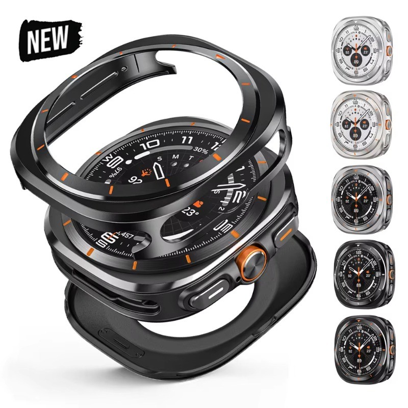 อลูมิเนียมอัลลอยด์ป้องกันกรณีสําหรับ SAMSUNG Galaxy Watch ULTRA 47 มม.ผู้ชายสําหรับ SAMSUNG ULTRA 7 ป้องกันหน้าจออุปกรณ์เสริม
