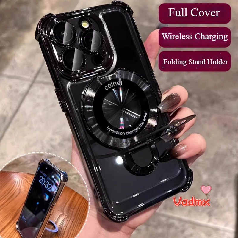 ไร้สายผู้ถือแม่เหล็กยืนเคสโทรศัพท์สําหรับvivo V40 Lite X200 Pro Mini Y300 Y200 Pro Y100i Y20 Y20i Y20S Y38 5G Y18 4G V29E Anti-Fallกันกระแทกฝาครอบป้องกันปลอก