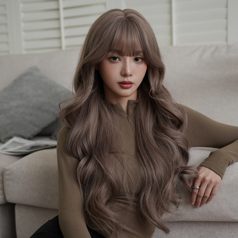 7jhh WINGS ญี่ปุ่นเกาหลีใต้วิกผมสไตล์ใหม่ C-0441 หญิงผมหยิกยาว Big Wave จัดแต่งทรงผม Perm เส้นใยเคมี Full หมวกอุณหภูมิสูงผ้าไหมจําลองวิกผมหยิกยาว