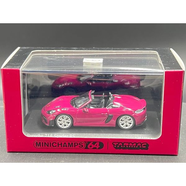 MINICHAMPS x Tarmac Works 1/64 Porsche 718 Spyder RS Ruby Star Neo