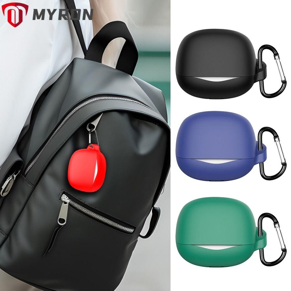 ฝาครอบหูฟัง MYRON พร้อมหูฟังซิลิโคนคาราบิเนอร์, คุณภาพสูงกันฝุ่นหลายสีป้องกันการล่มสลายสําหรับ QCY M