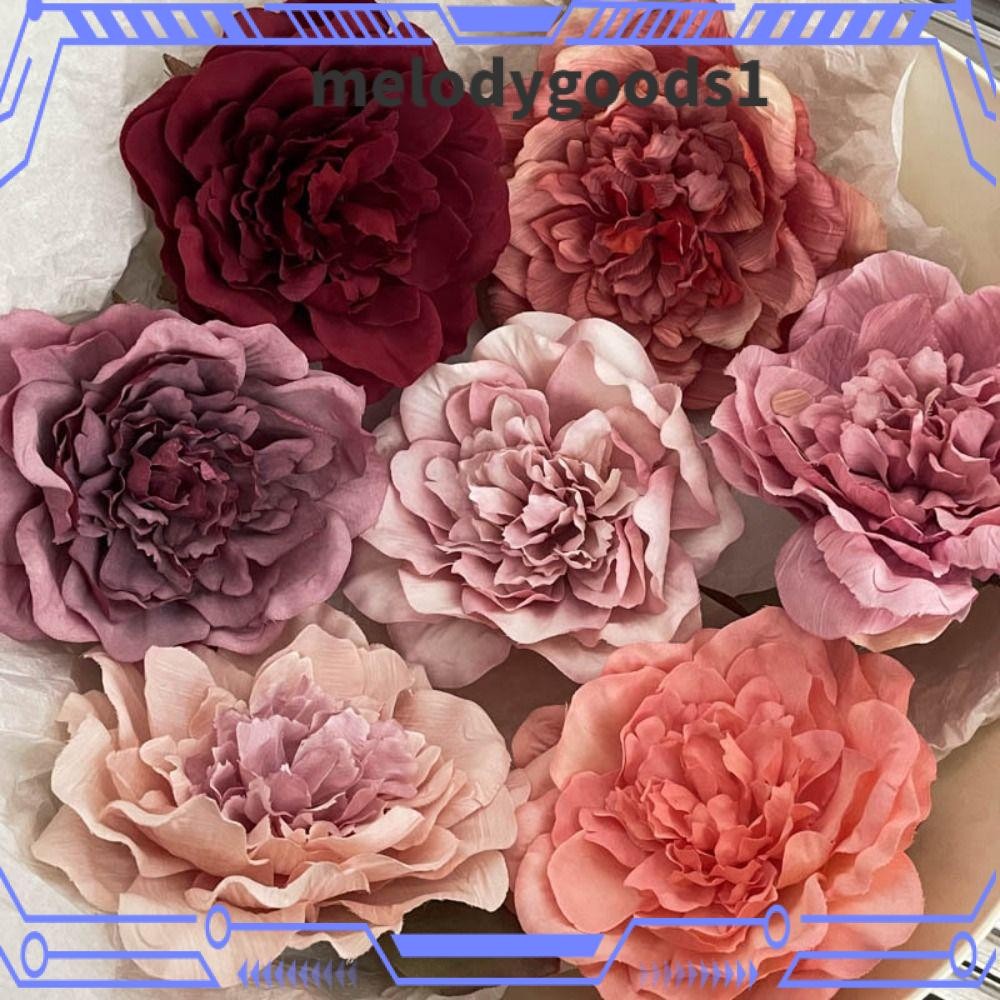 Melodygoods1 ประดิษฐ์ดอกไม้ Hairpins, Barrettes อุปกรณ์เสริมผมดอกไม้ Peony ดอกไม้คลิปผม, ฤดูใบผลิ/ฤดูร้อนโบฮีเมีย Big Side Hairgrips Party