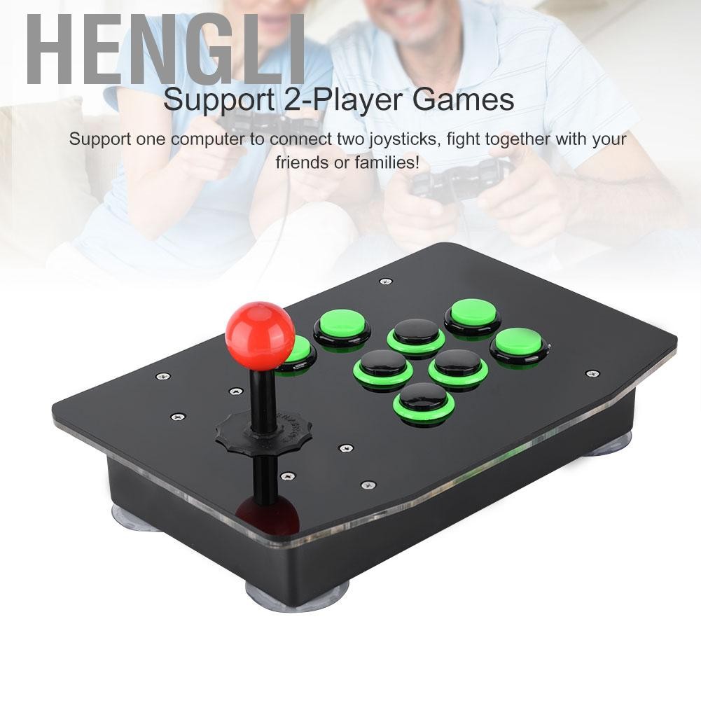 Hengli USB Arcade Fighting Joy Stick Controller Fight Stick Game Console ไม่ล่าช้าสำหรับเกมคอมพิวเตอ