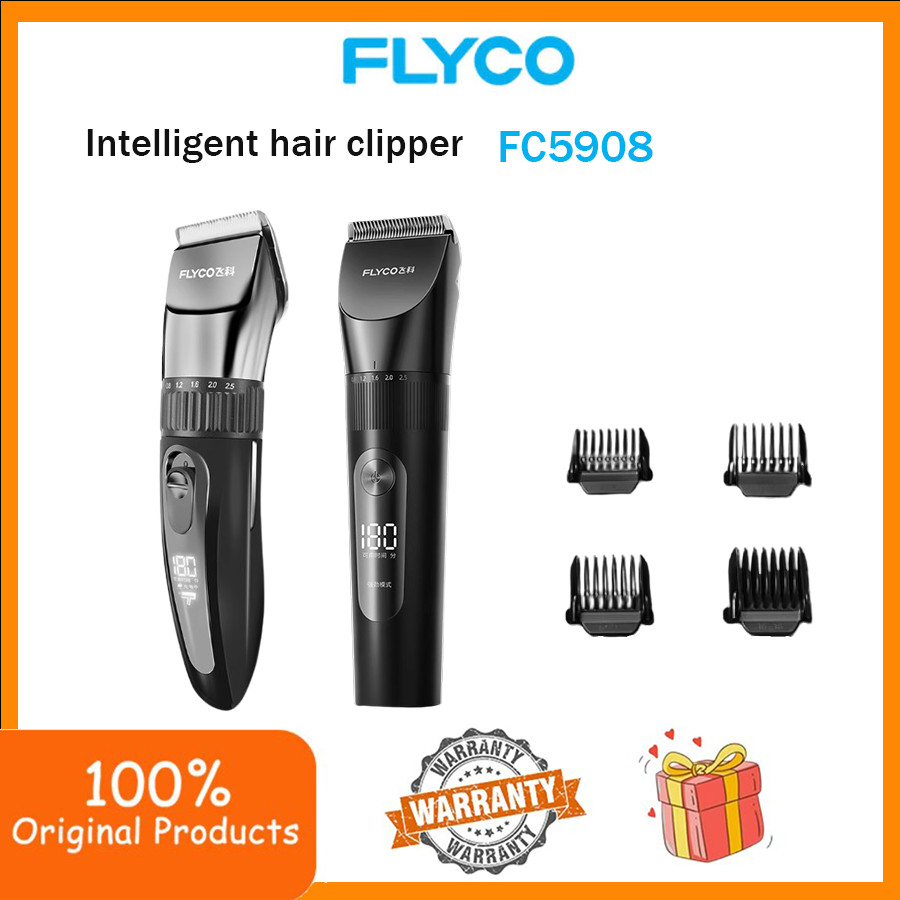 Flyco FC5908 ปัตตาเลี่ยนตัดผมไฟฟ้าผู้ชาย LED อัจฉริยะแบบพกพา