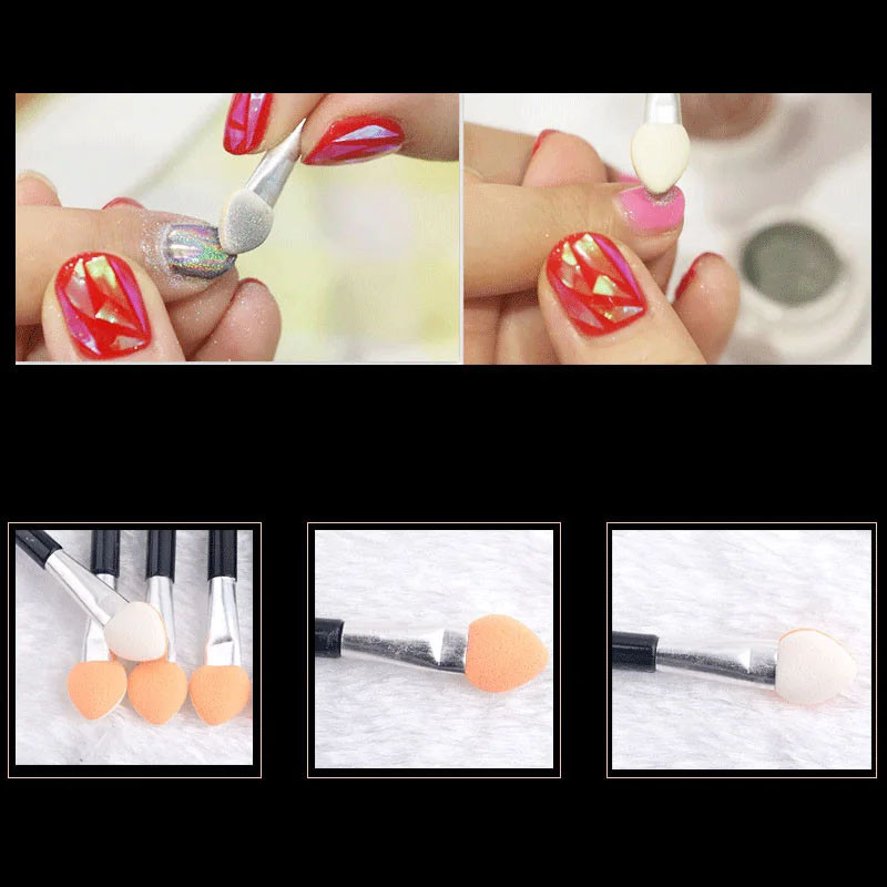 อายแชโดว์ Applicator Pro Sponge Double Ended Makeup Supplies แปรงทาอายแชโดว์แบบพกพา แปรงทาแป้งกระจกเล็บ ราคา ถูกที่สุด ดีลบีเคเค แกลเลอรีภาพที่ 8