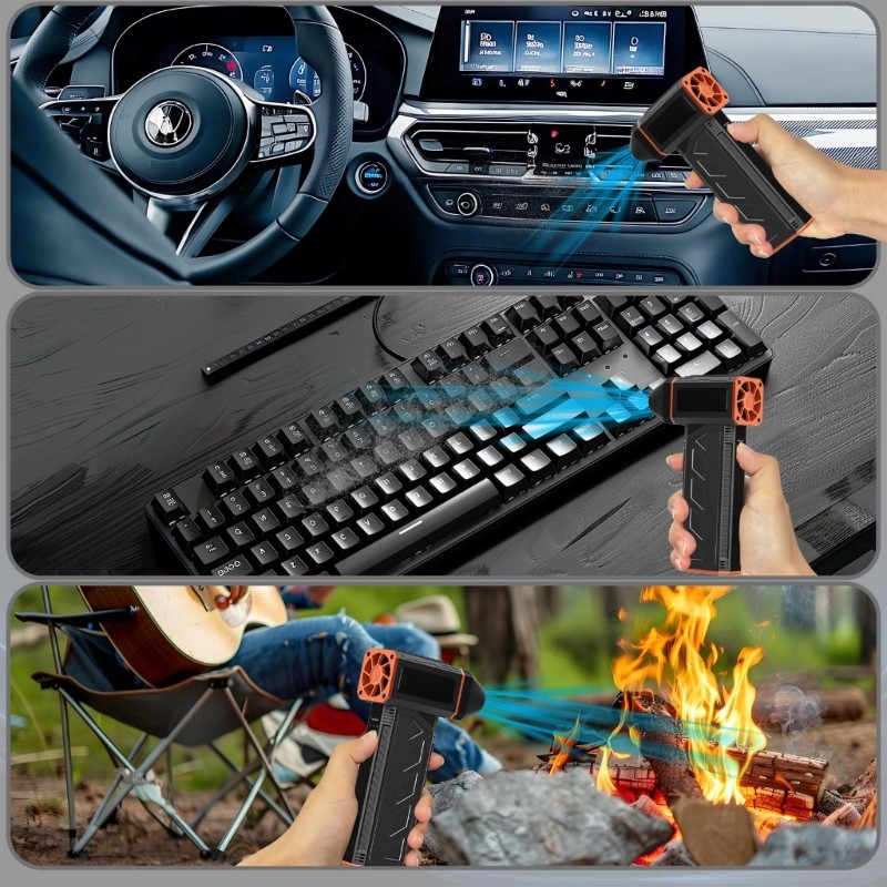 Cc พัดลมเทอร์โบชาร์จแบบชาร์จไฟได้ 140000RPM ทํางานเงียบพร้อมกลิ่นหอมยาวนาน 8000mAh สําหรับการทําความ