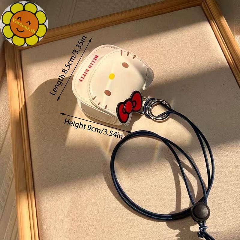 Yescont Kawaii Hello Kitty กระเป๋าใส่เหรียญคอแขวนกระเป๋าสตางค์ขนาดเล็ก Sanrio KT Cat Crossbody หูฟังกระเป๋าขนาดเล็กกระเป๋าสะพาย TH