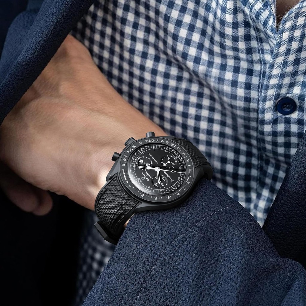 สําหรับ Omega X Swatch Moonswatch นาฬิกา 20 มม.ไม่มี Gap Soft ซิลิโคนสําหรับ Omega X Swatch Moonswatch Speedmaster